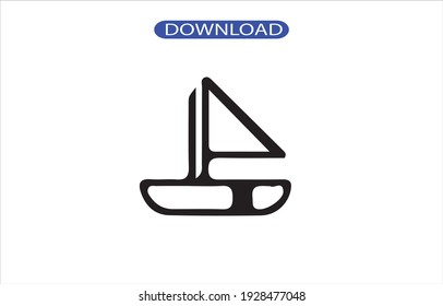 Boat icon or logo high resolution
