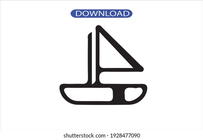 Boat icon or logo high resolution