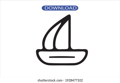 Boat icon or logo high resolution