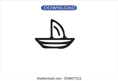 Boat icon or logo high resolution
