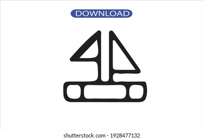 Boat icon or logo high resolution