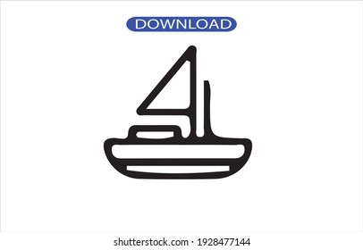 Boat icon or logo high resolution
