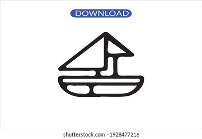 Icono de barco o logotipo de alta resolución