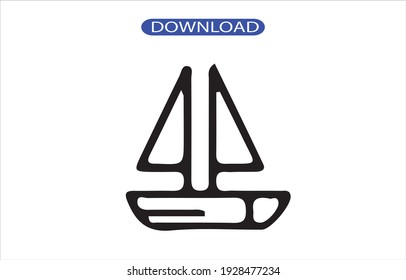 Boat icon or logo high resolution