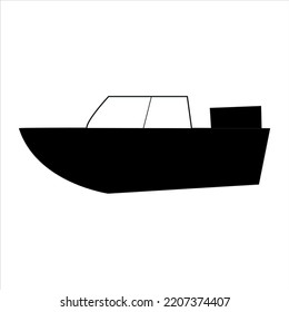 Boat Icon Logo Illustration Vector. Icon-Set. Suitable for Web Design, Logo, App.