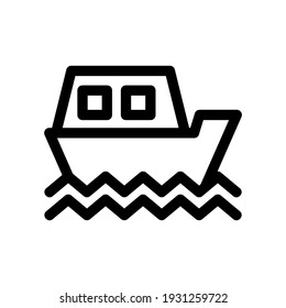 boat icon or logo isolated sign symbol vector illustration - high quality black style vector icons
