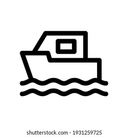 boat icon or logo isolated sign symbol vector illustration - high quality black style vector icons
