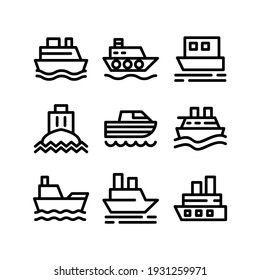 boat icon or logo isolated sign symbol vector illustration - Collection of high quality black style vector icons
