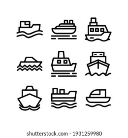 boat icon or logo isolated sign symbol vector illustration - Collection of high quality black style vector icons
