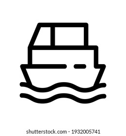 boat icon or logo isolated sign symbol vector illustration - high quality black style vector icons
