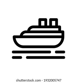 boat icon or logo isolated sign symbol vector illustration - high quality black style vector icons
