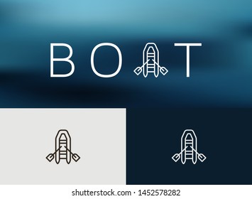 Icono del barco, logotipo. concepto de monolina