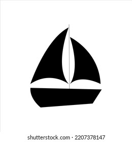 Boat Icon Logo Vector Illustration. Icon-Set. Suitable for Web Design, Logo, Application.