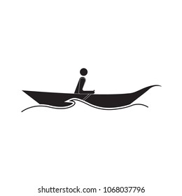 Boat icon.Web and mobile.Black icon