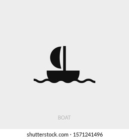 Boat icon. New trendy boat vector illustration symbol