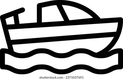 Boat icon on transparent background