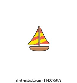 boat icon on a white background