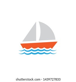 Boat icon on white background