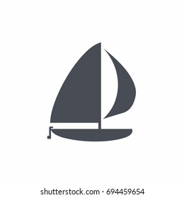 Boat Icon on white background vector illustration