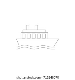 Boat icon - outlines