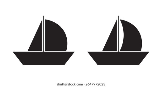 Boat icon set simple design