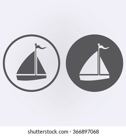 Boat icon set . Vector illustration