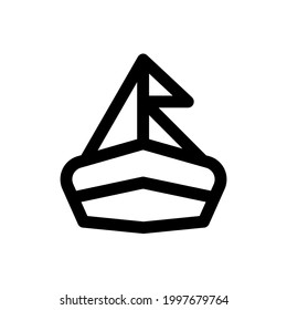 Boat Icon, Ship Icon outline style. Vector Icon