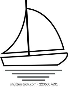 Boat icon. Ship. Simple flat design. Vector art