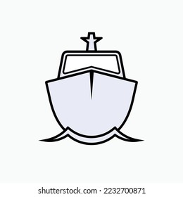 Boat Icon. Ship, Water Transportation Symbol.