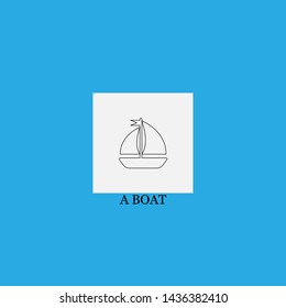 a boat icon sign signifier vector