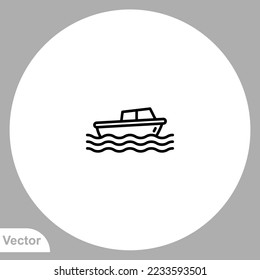 Boat icon sign vector,Symbol, logo illustration for web and mobile