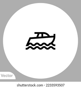 Boat icon sign vector,Symbol, logo illustration for web and mobile