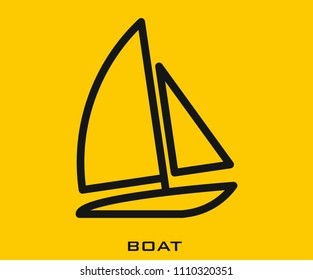 Boat icon signs