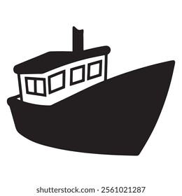 boat icon silhouette design vector