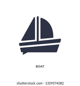 boat icon. Simple element illustration from camping concept. boat editable symbol design on white background. Can be use for web and mobile.