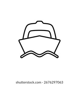 Boat Icon, simple flat style, vector illustration, symbol, design logo template pictogram, for ui or ux isolated on white for mobile app, editable