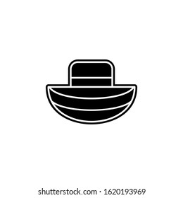 a boat icon. Simple glyph, flat vector of camping icons for ui and ux, website or mobile application