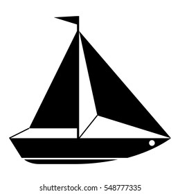 Boat icon. Simple illustration of boat vector icon for web