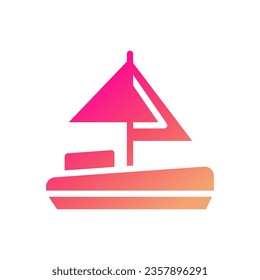 Boat icon solid gradient pink yellow illustration vector element and symbol perfect.