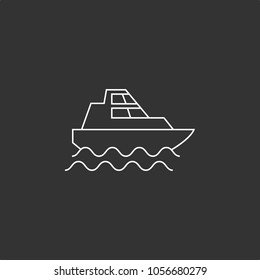 boat icon, stock vector, eps10.