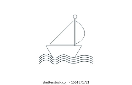Boat icon symbol premium quality isolated vector image
