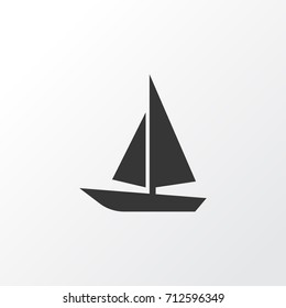 Boat Icon Symbol. Premium Quality Isolated Ship Element In Trendy Style.
