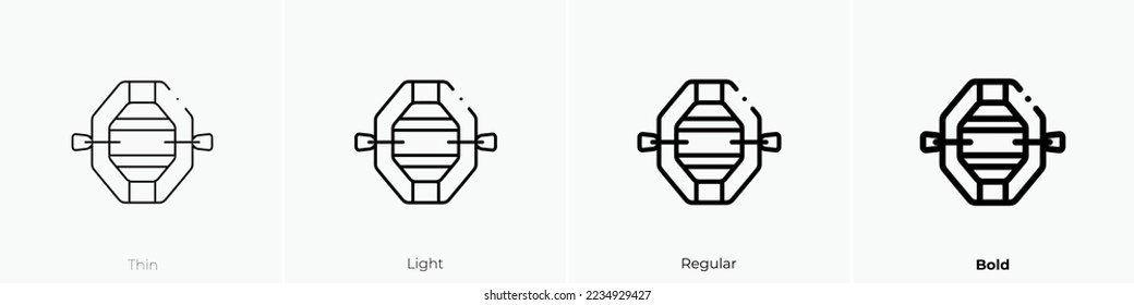boat icon. Thin, Light Regular And Bold style design isolated on white background