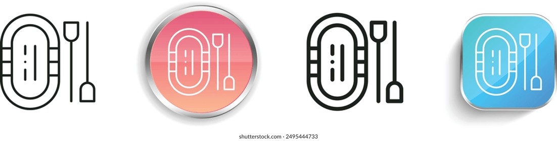 boat icon. Thin Linear, Regular and Button Style Design Isolated On White Background