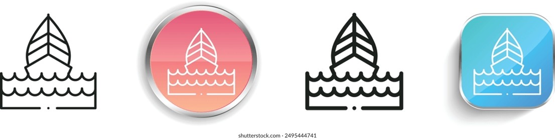 boat icon. Thin Linear, Regular and Button Style Design Isolated On White Background