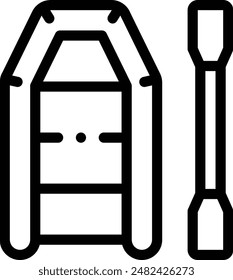 boat icon. Thin Linear Style Design Isolated On White Background