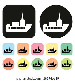 Boat icon. Transportation icon. Vector