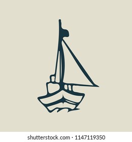 Boat icon. Vector.