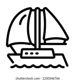 Boat icon vector