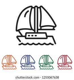 Boat icon vector
